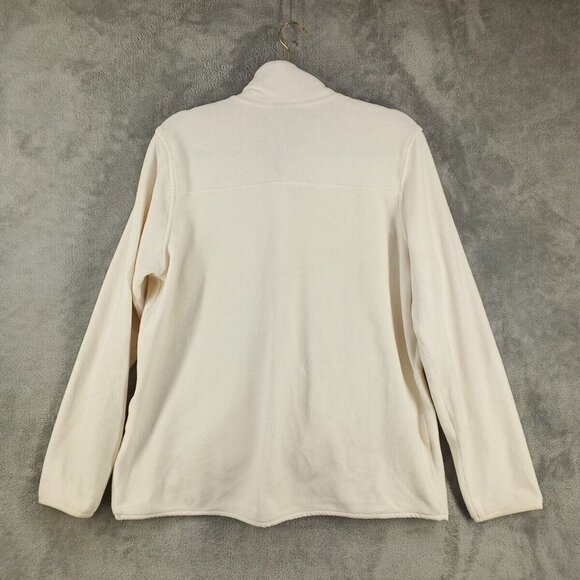 32 Degree HEAT Fleece Jacket Size LARGE Men Ivory Knit Pullover Henley Winter - Picture 9 of 12